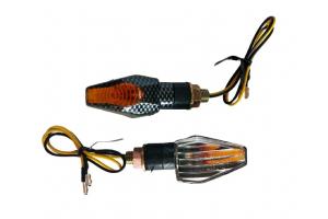 Racing Blinker \"Force\" Carbon mit Lampe und E-Nummer